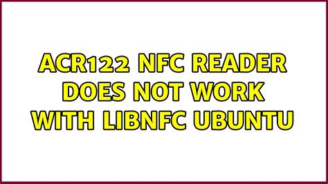 libnfc nfc reader not working